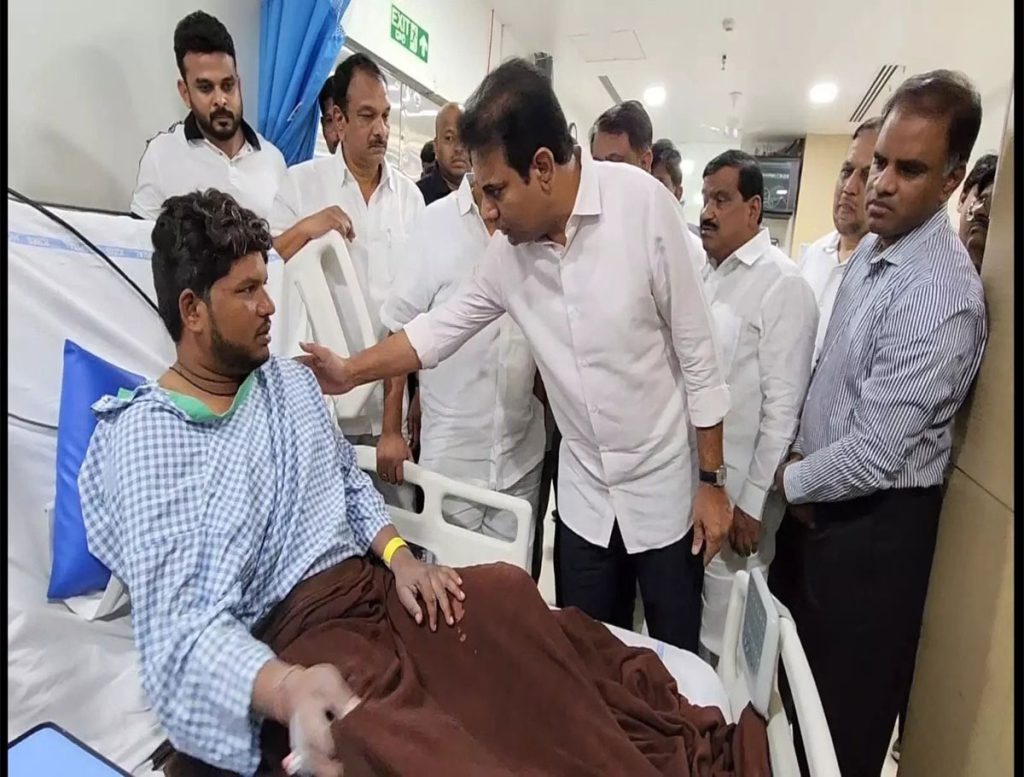 LB Nagar Flyover Accident: Minister KTR Assures Injured