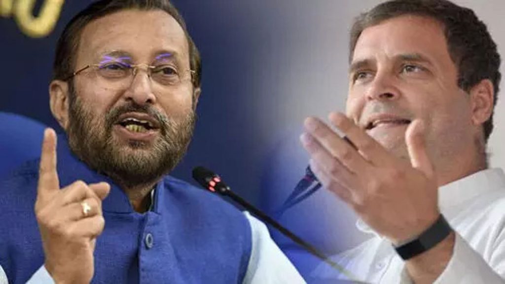 Demand Rahul Gandhi To Spell Out On Udhayanidhi: Prakash Javadekar