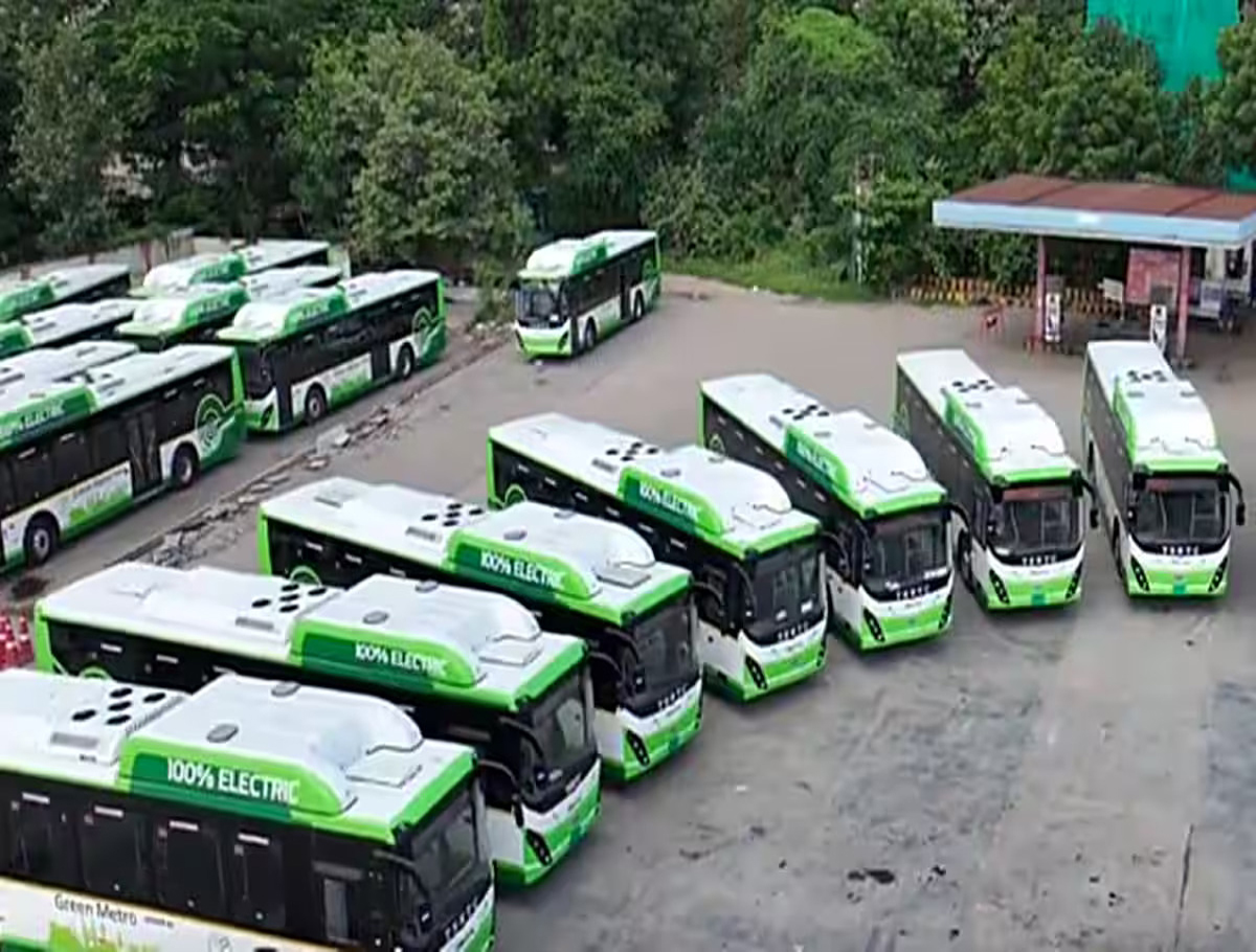 25 Electric Green Metro Luxury AC Buses Launched in Hyderabad Today