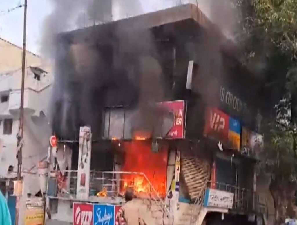 Massive Fire In A Shop At Vanasthalipuram