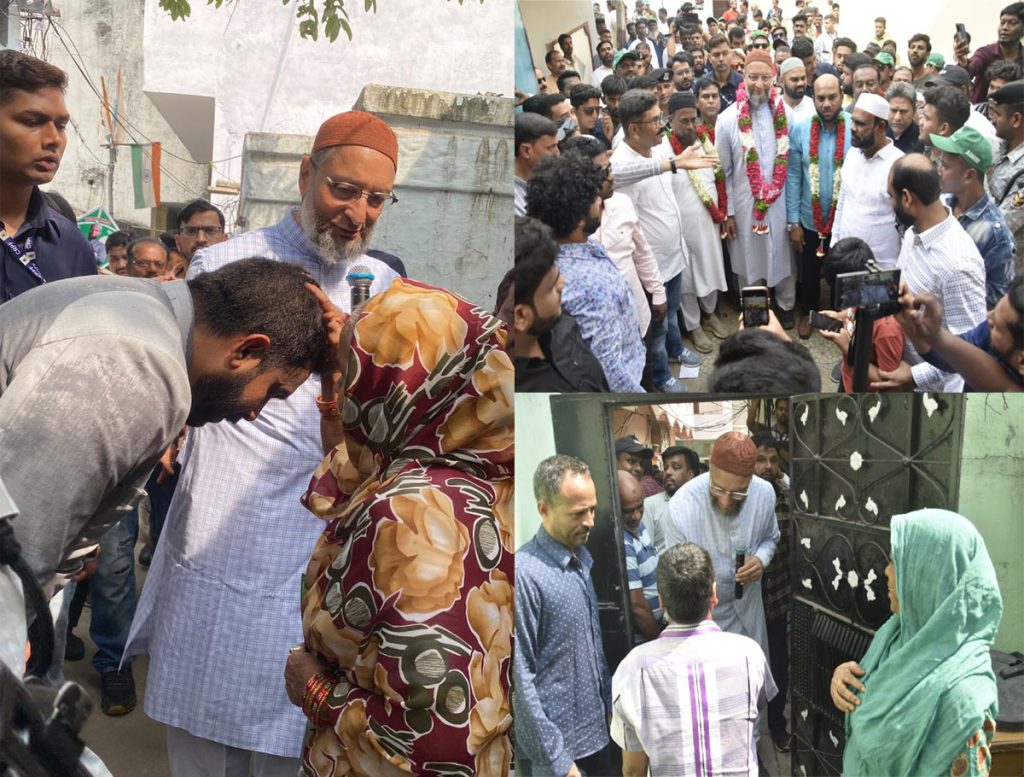 Asad Owaisi Hits The Ground, Starts Door-To-Door in The City