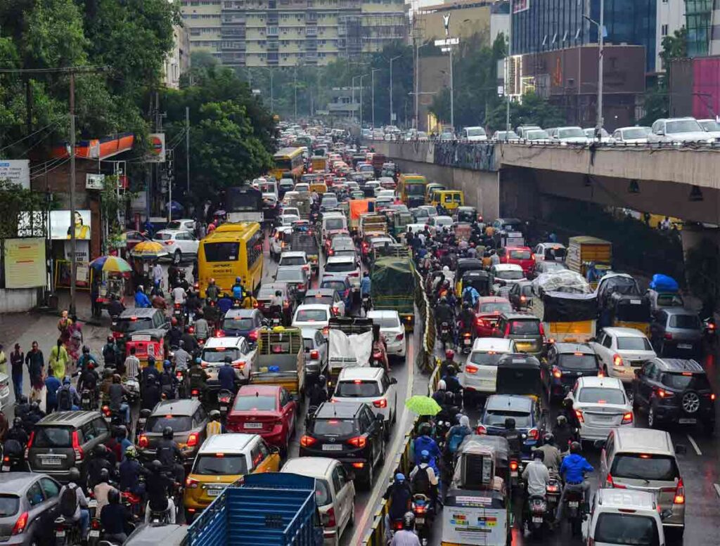 Heavy Rains: Traffic Jam In Many Areas In Hyderabad